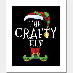 Crafty Elf Family Matching Christmas Holiday Group Gift Pajama Posters and Art